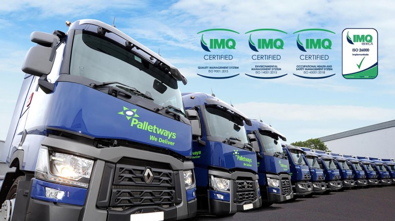 Palletways Iberia consolida su modelo de negocio sostenible, con la recertificación de su sistema integrado de gestión ISO
